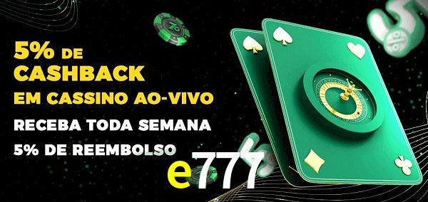 Promoções do cassino ao Vivo e777